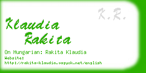 klaudia rakita business card